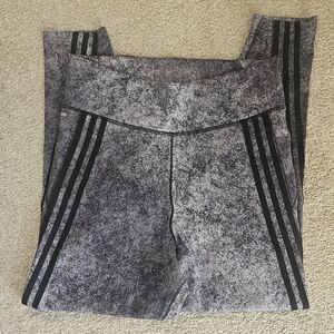Adidas Black and Gray Leggings LARGE